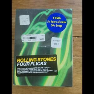 ROLLING STONES FOUR FLICKS (DVD, 2003,4-Disc Set) 5 hrs of Music, 50+ Songs RARE